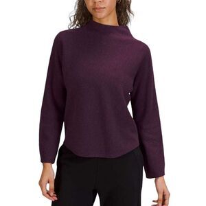 Lululemon Boxy Cotton-Blend Sweater Heathered *Vintage Plum